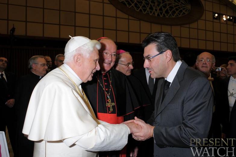His Holiness Pope Benedict XVI and Juan-Carlos Torres